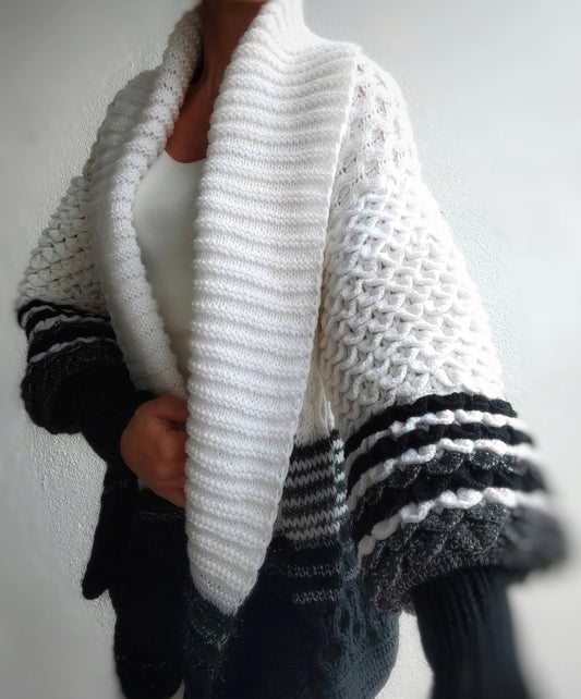 Black and white cardigan